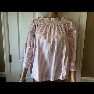 Wendy Williams Baby Doll Off-the-Shoulder Top - 100% Cotton - Size Medium